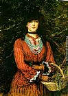John Everett Millais Canvas Paintings - Miss Eveleen Tennant